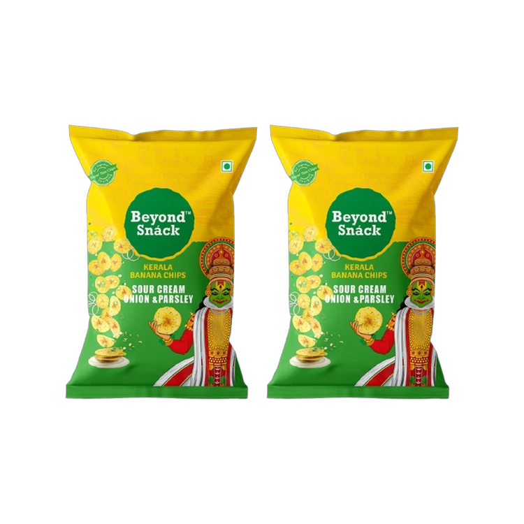 Beyond Snack Kerala Sour Cream, Onion & Parsley Banana Chips - Pack of 2