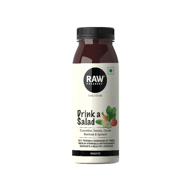 Raw Pressery Drink a Salad Vegetable Juice