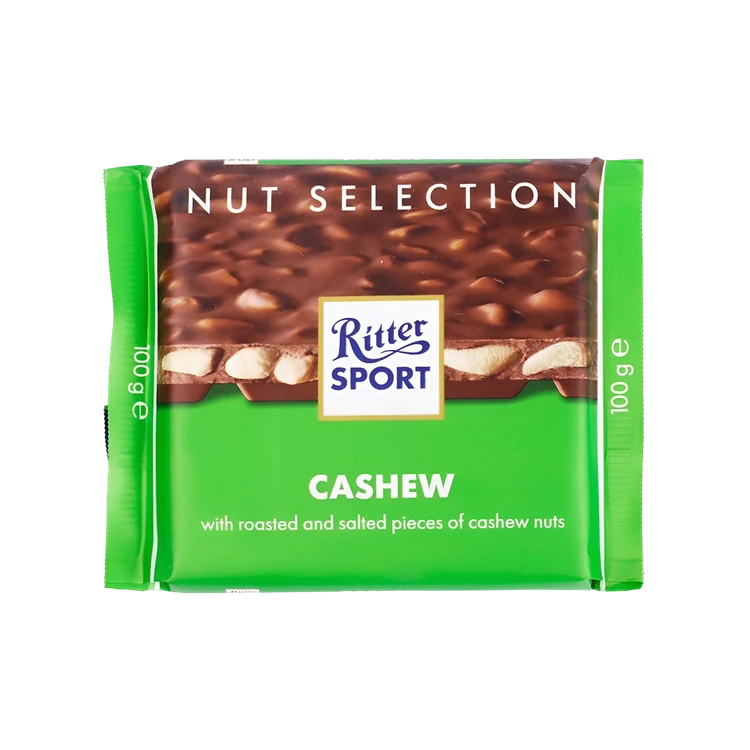 Ritter Sport Milk Chocolate - Roasted & Salted Cashews