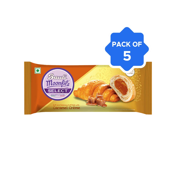 Bauli Moonfils Caramel Creme Croissant - Pack of 5