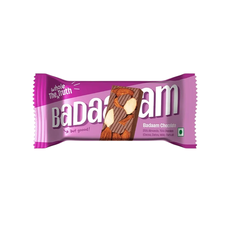 The Whole Truth Badaam Milk Chocolate Bar