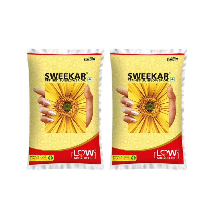 Sweekar Refined Sunflower Oil - Pack of 2 (Suryakanthi Enne)