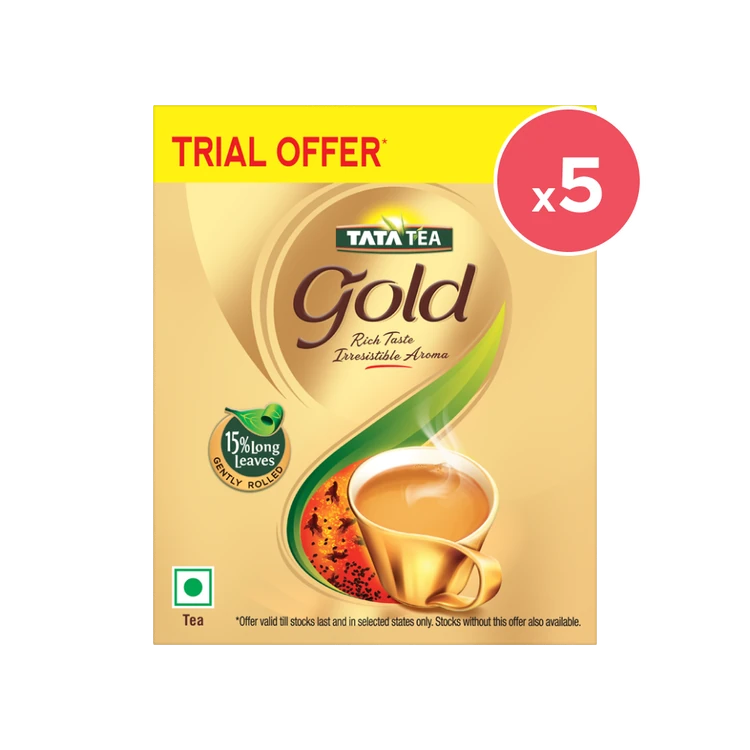 Tata Tea Gold Tea - Pack of 5