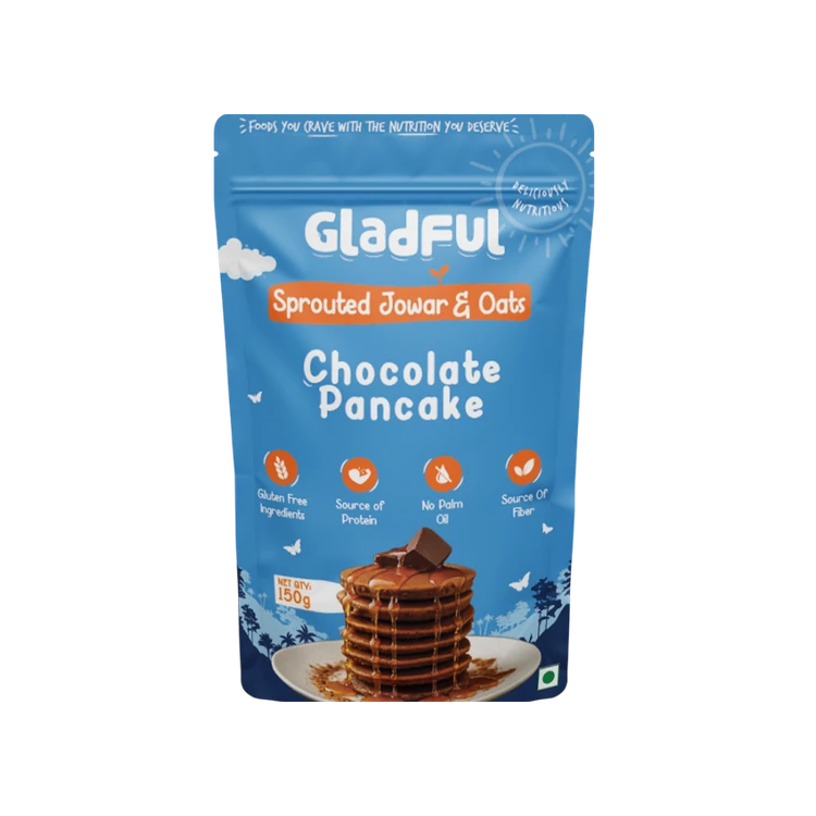 Gladful Choco Pancake Mix with Jowar and Oats