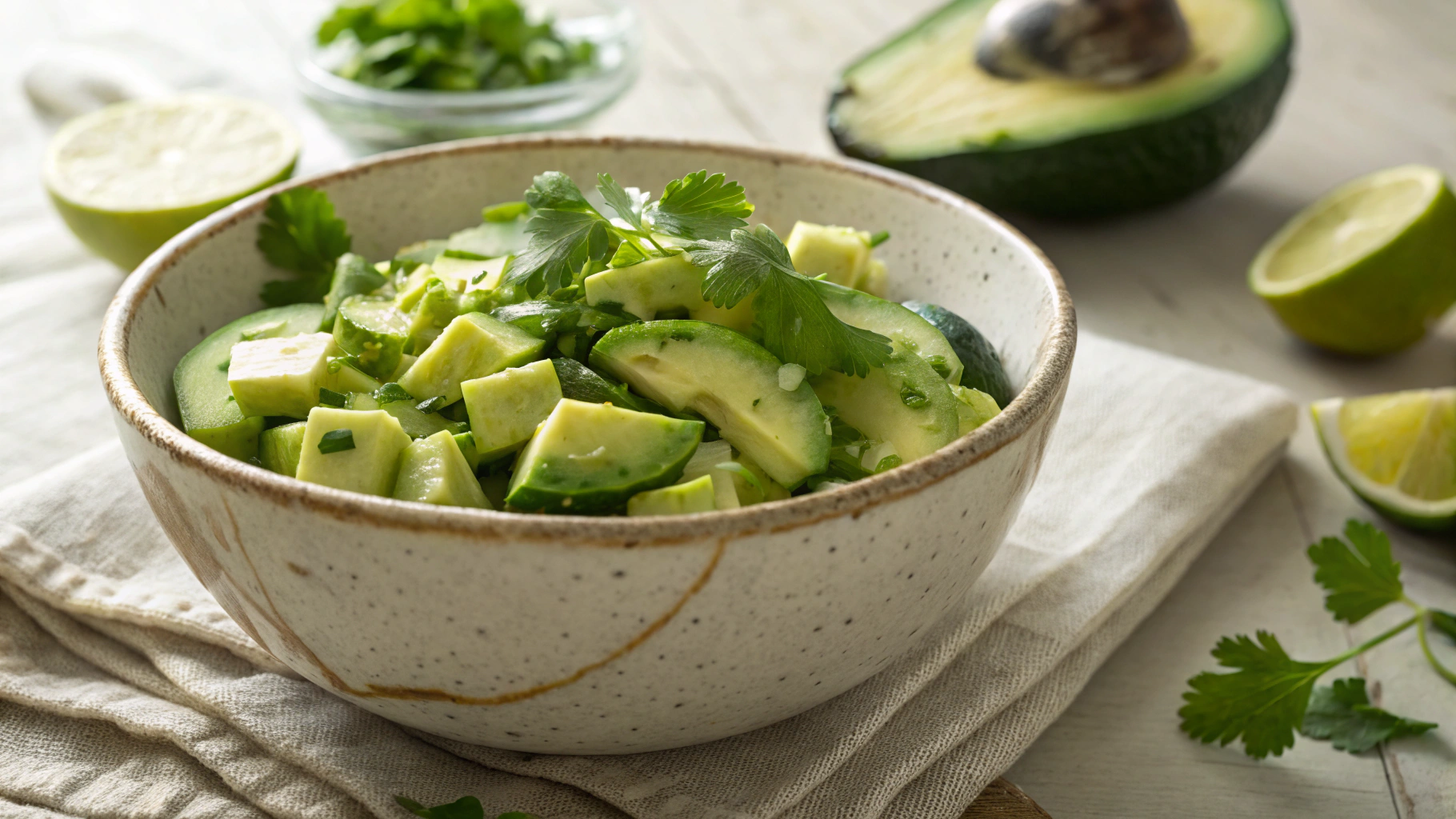 Keto Avocado Cucumber Salad