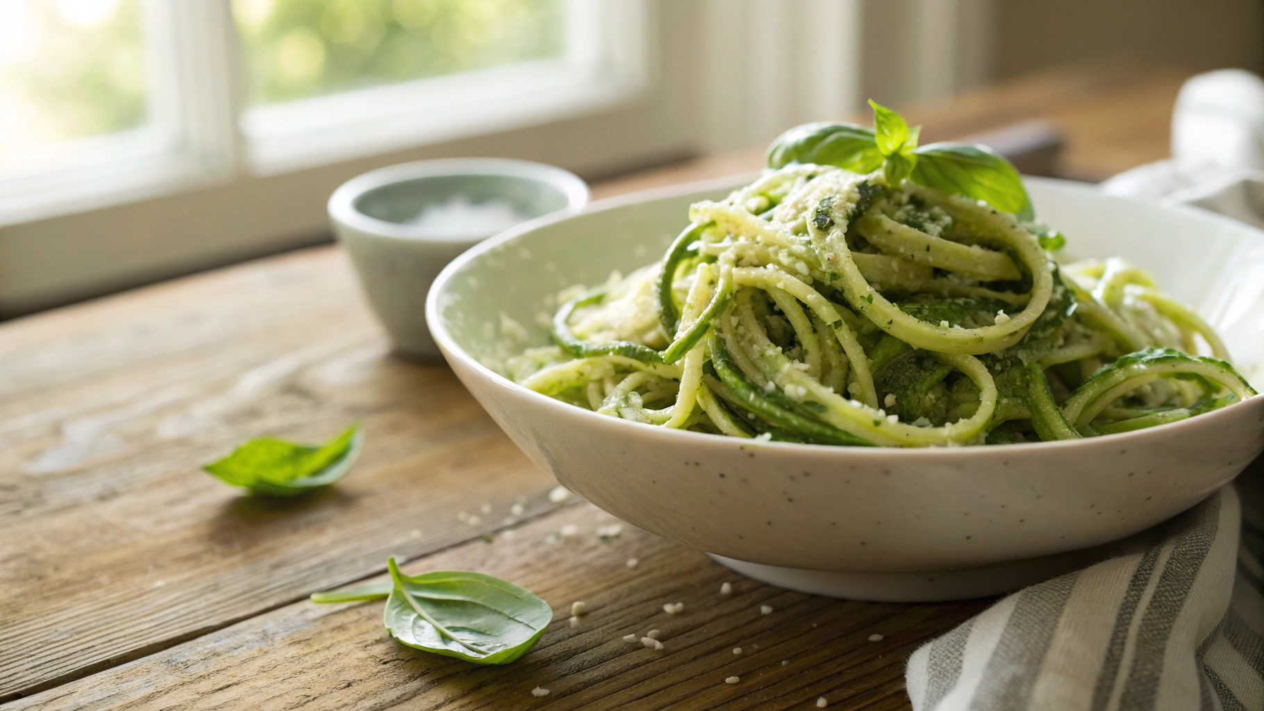 Low Carb Avocado Pesto Noodles