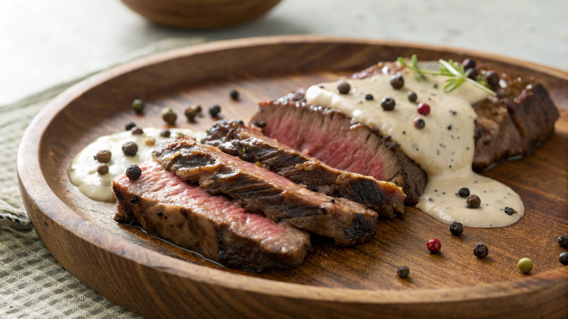 Best Keto Carnivore Steak with Creamy Peppercorn Sauce