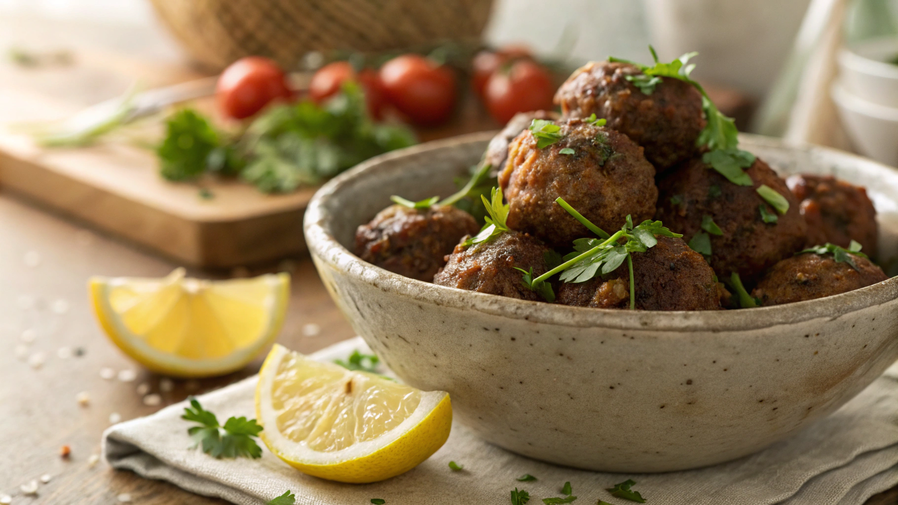 Best Keto Kosher Greek Herbed Beef Meatballs (Keftedes)