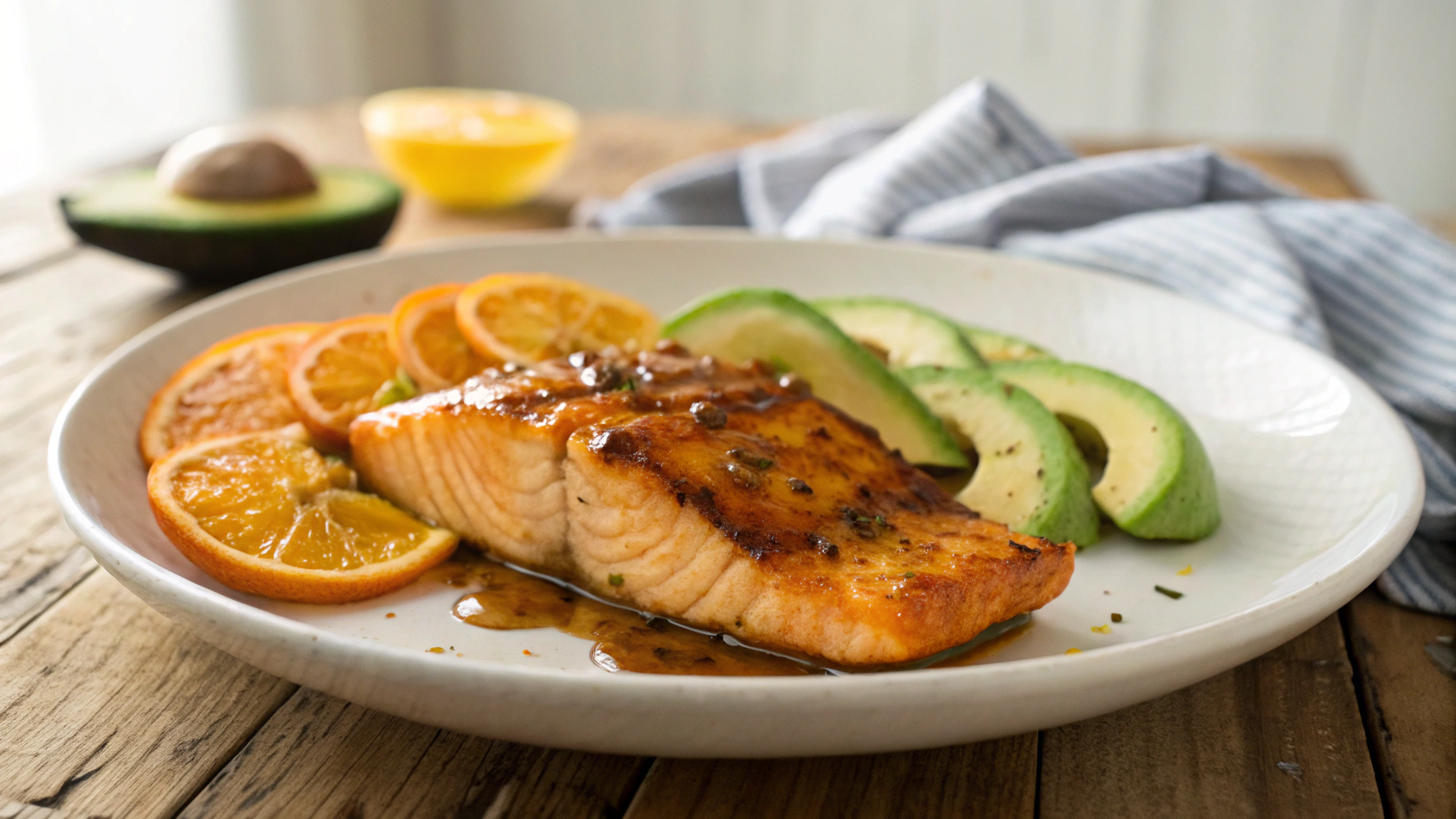 Best Paleo Lemon Honey Salmon with Avocado