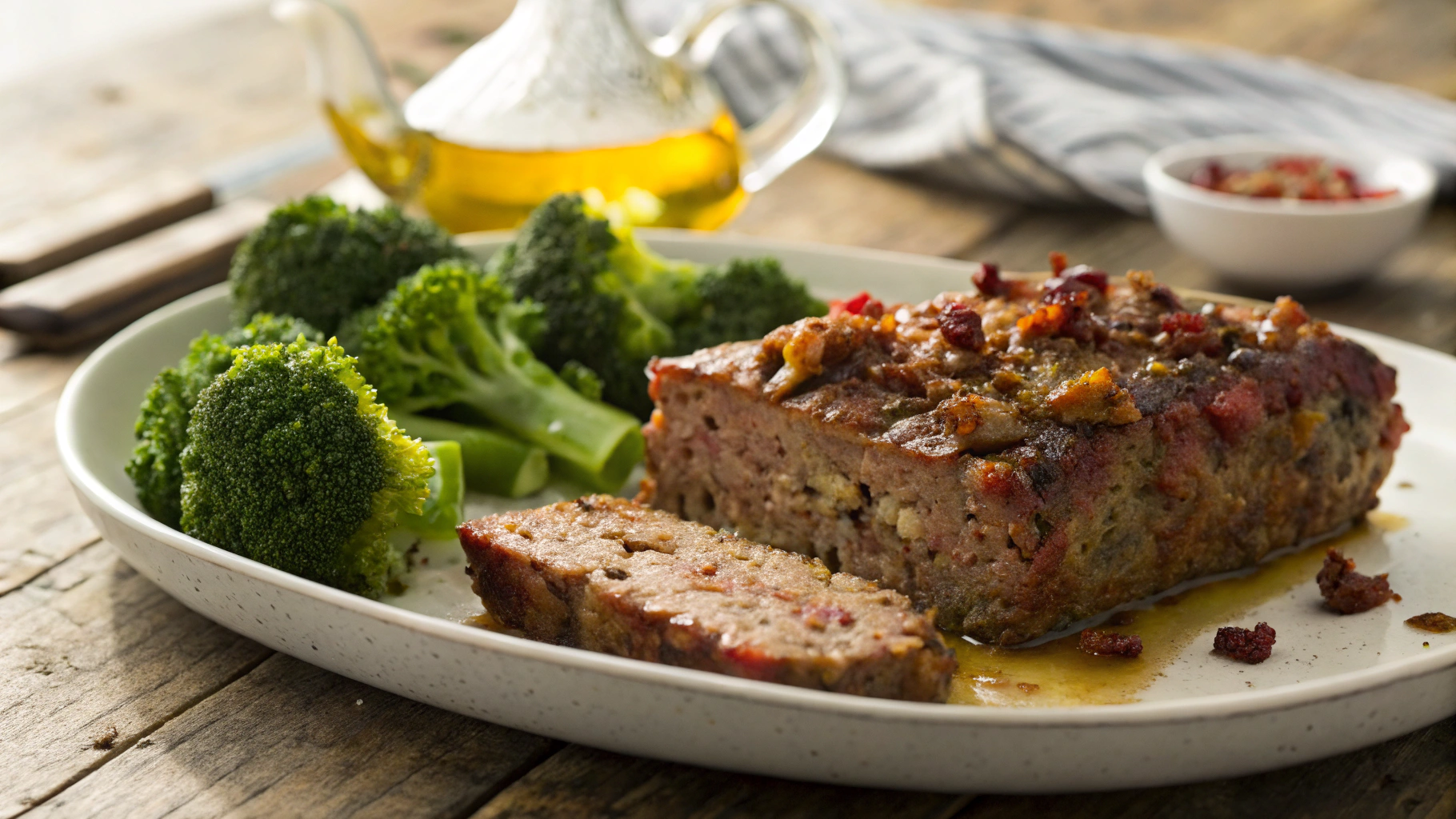 Best Paleo Keto Meatloaf and Broccoli