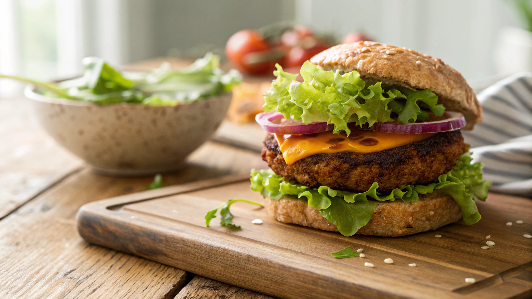 Best Plant Based Mushroom and Walnut Keto Burger