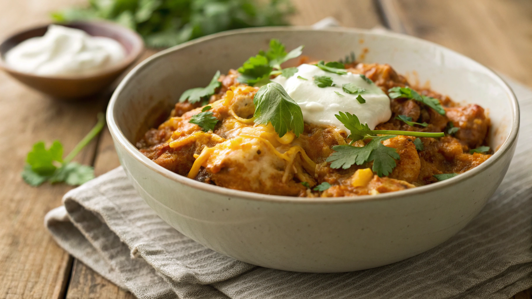 Best Slow Cooker Keto Chicken Enchilada Casserole