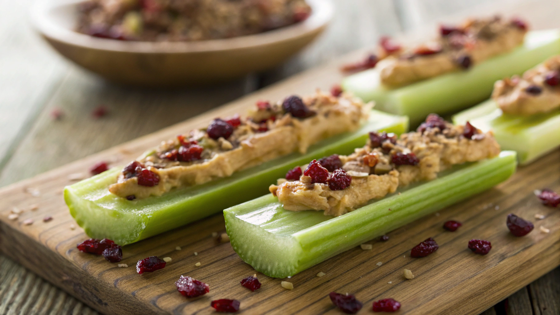 Low Carb Celery + Almond Butter