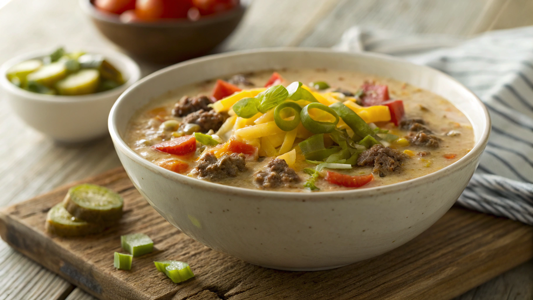 Crockpot Keto Mushroom Cheeseburger Soup