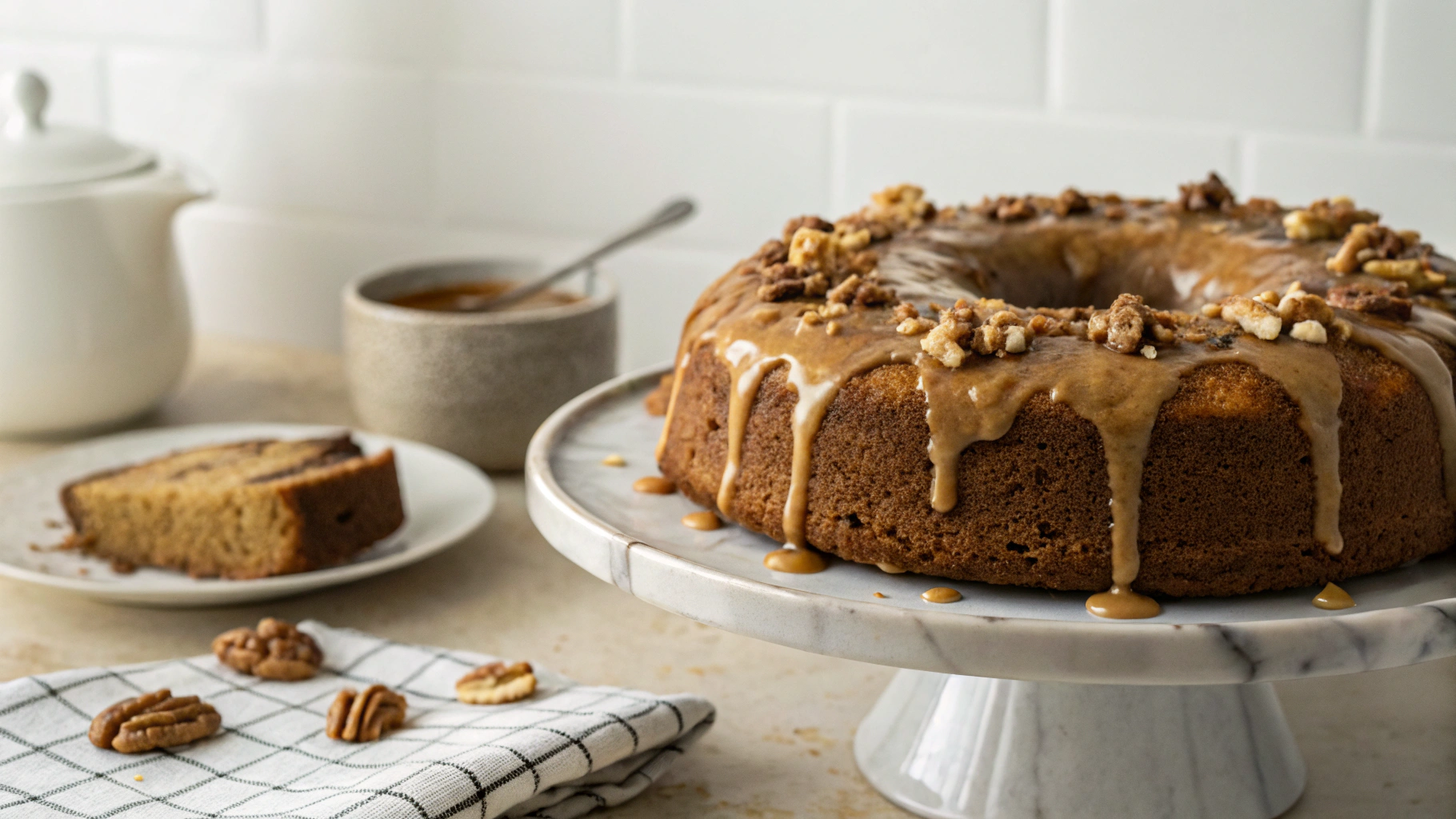 Easy Keto Coffee and Walnut Cake