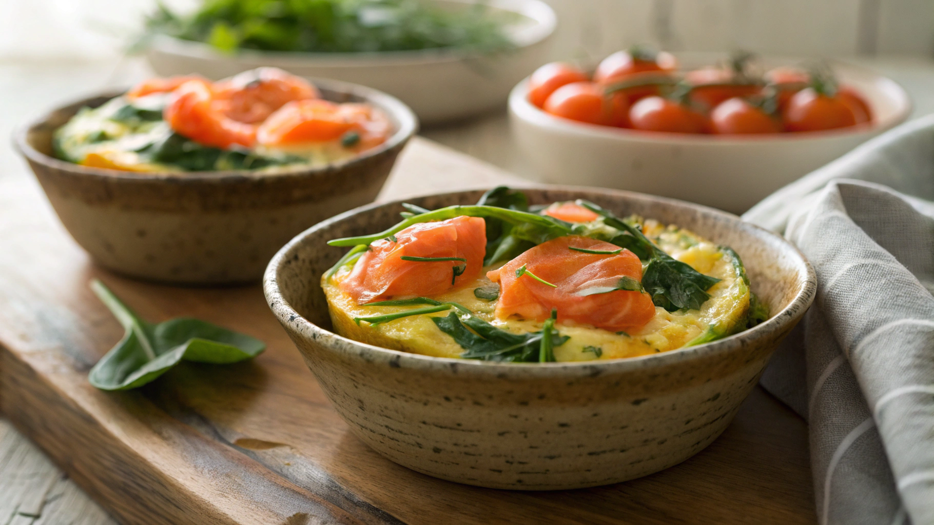 Easy Low-FODMAP Herby Salmon and Spinach Frittata Egg Muffins