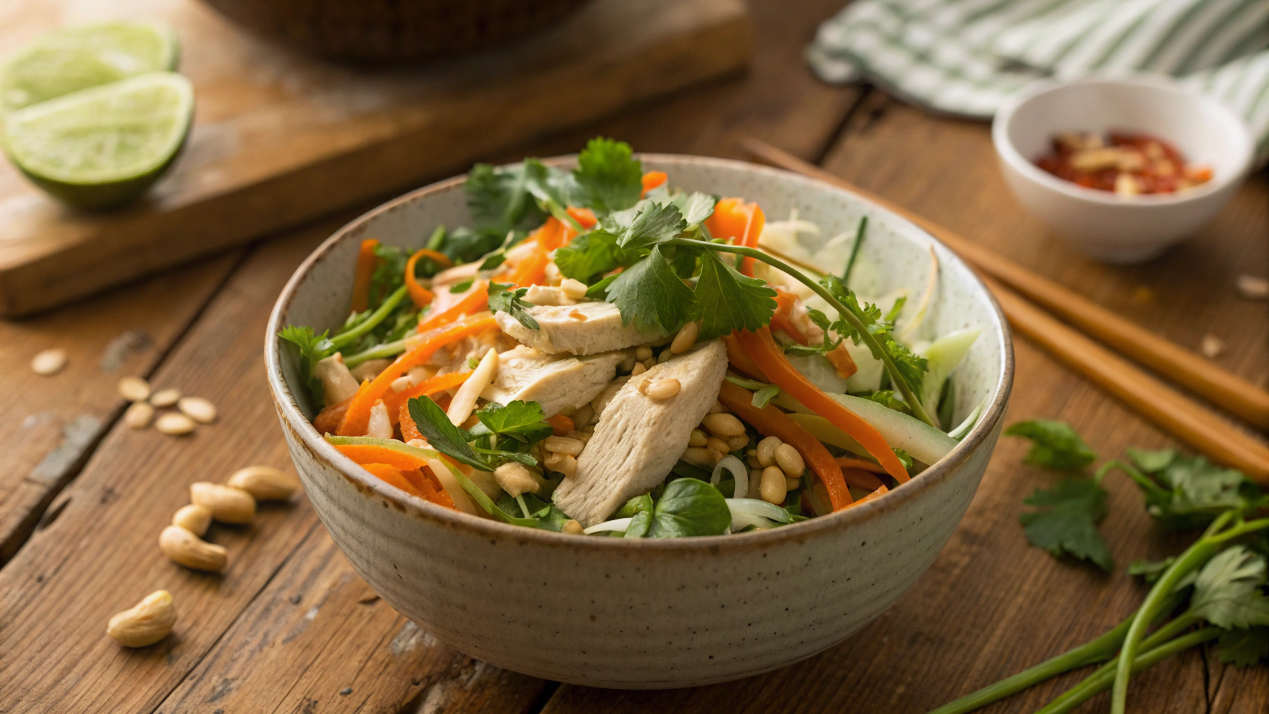 Easy Low FODMAP Keto Vietnamese Chicken Salad
