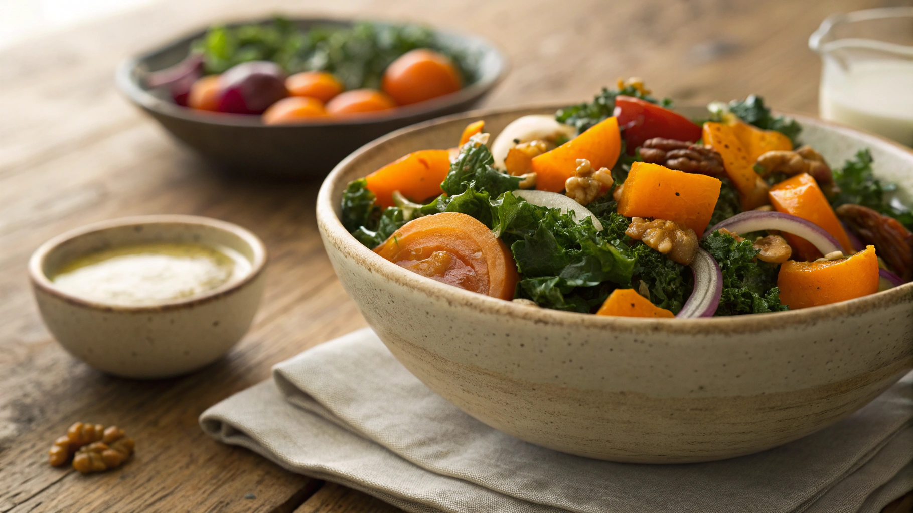 Easy Plant Based Kale and Pumpkin Keto Salad