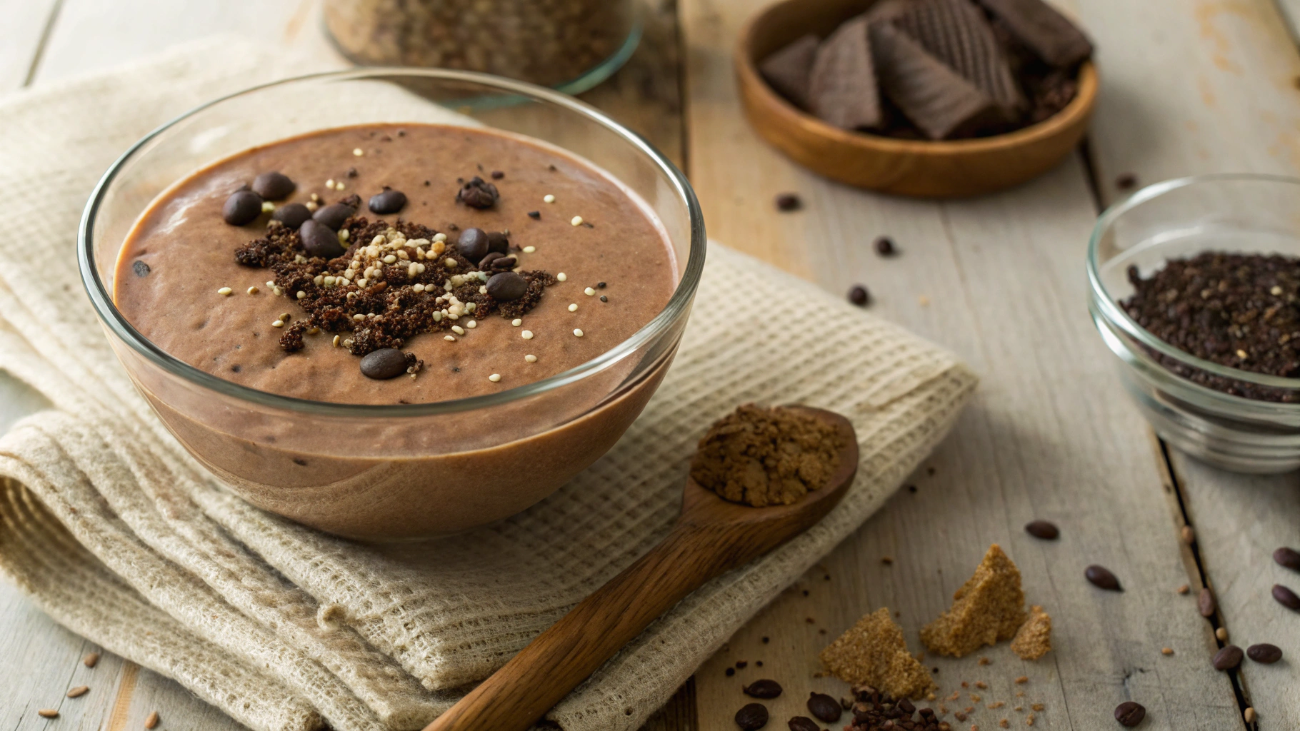 Eco-Keto Choc and Tahini Morning Protein Shake