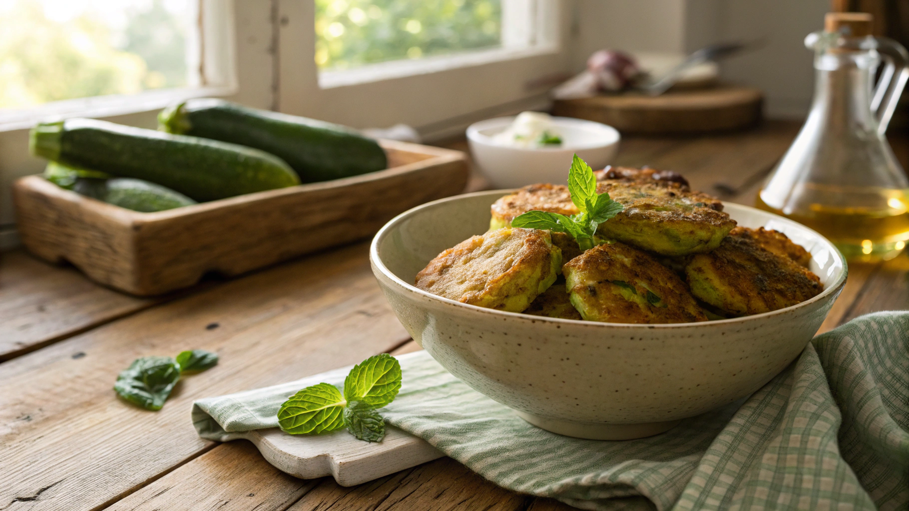 Eco-Keto Kolokithokeftedes / Greek Zucchini Fritters