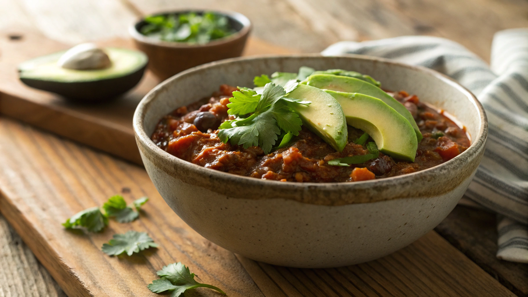 Eco-Keto Walnut and Mushroom Chili