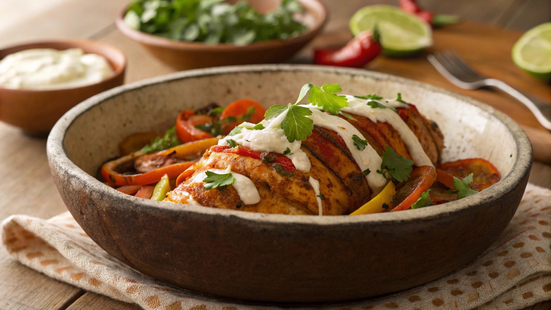 Keto Hasselback Fajita Chicken