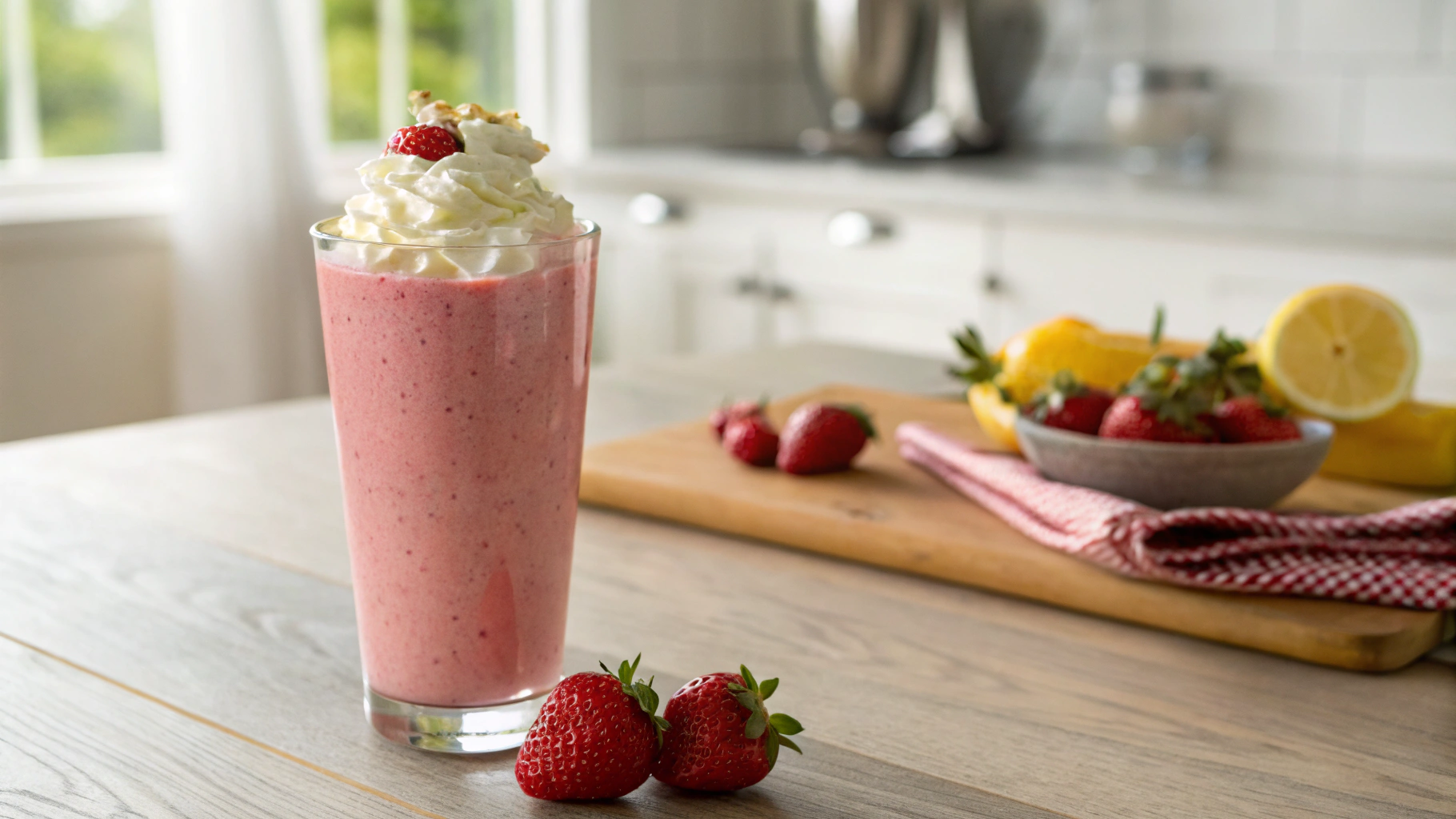 High Protein Strawberry Cheesecake Keto Smoothie