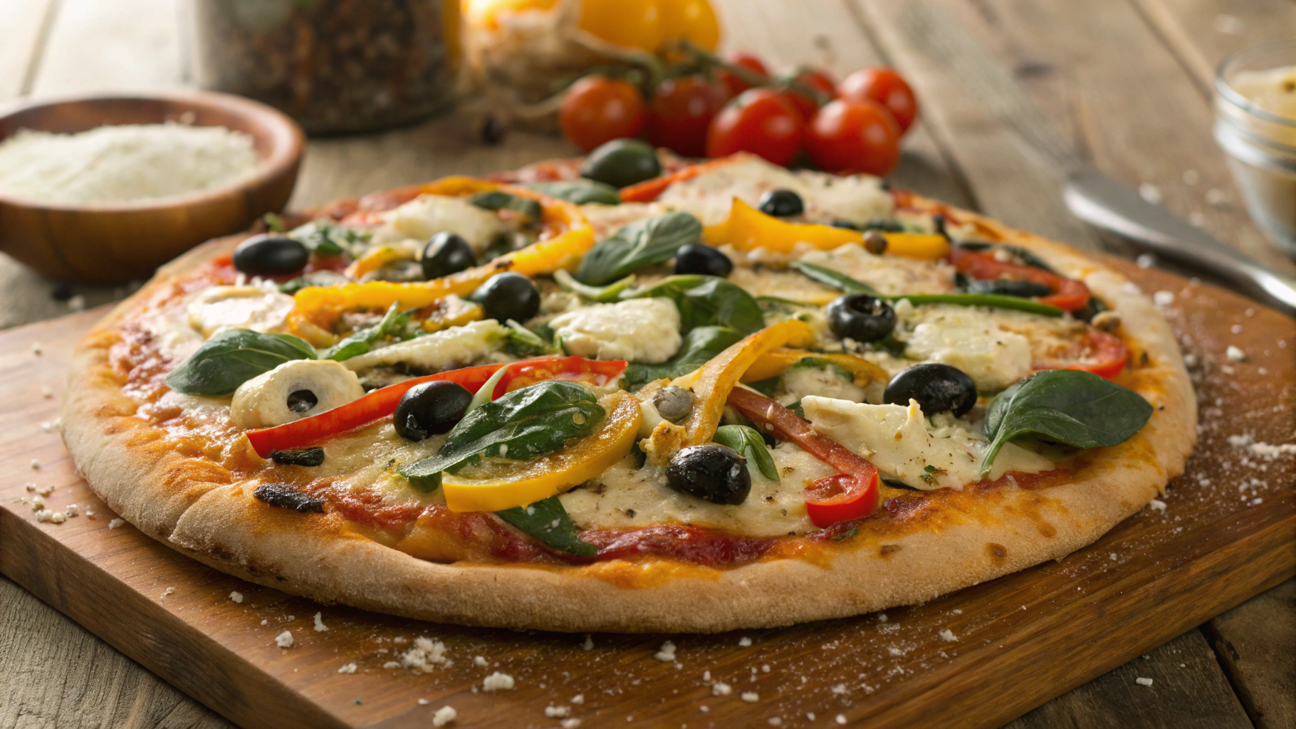 Keto 3-Cheese Supreme Chicken Crust Pizza