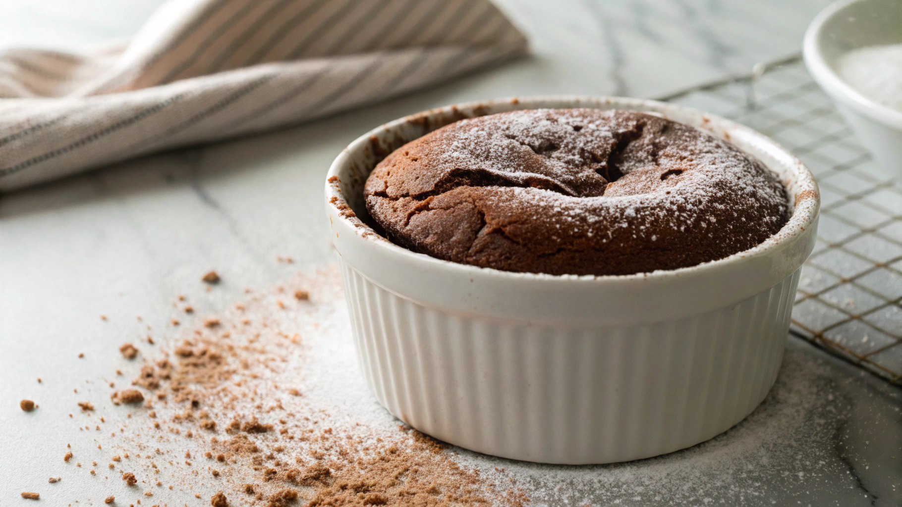 Keto 3-Ingredient Chocolate Souffle Cake