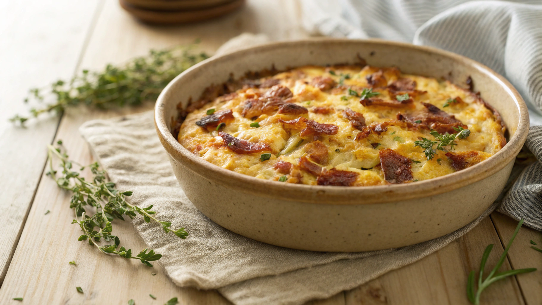 Keto 5 Ingredient Bacon Hash Brown Casserole
