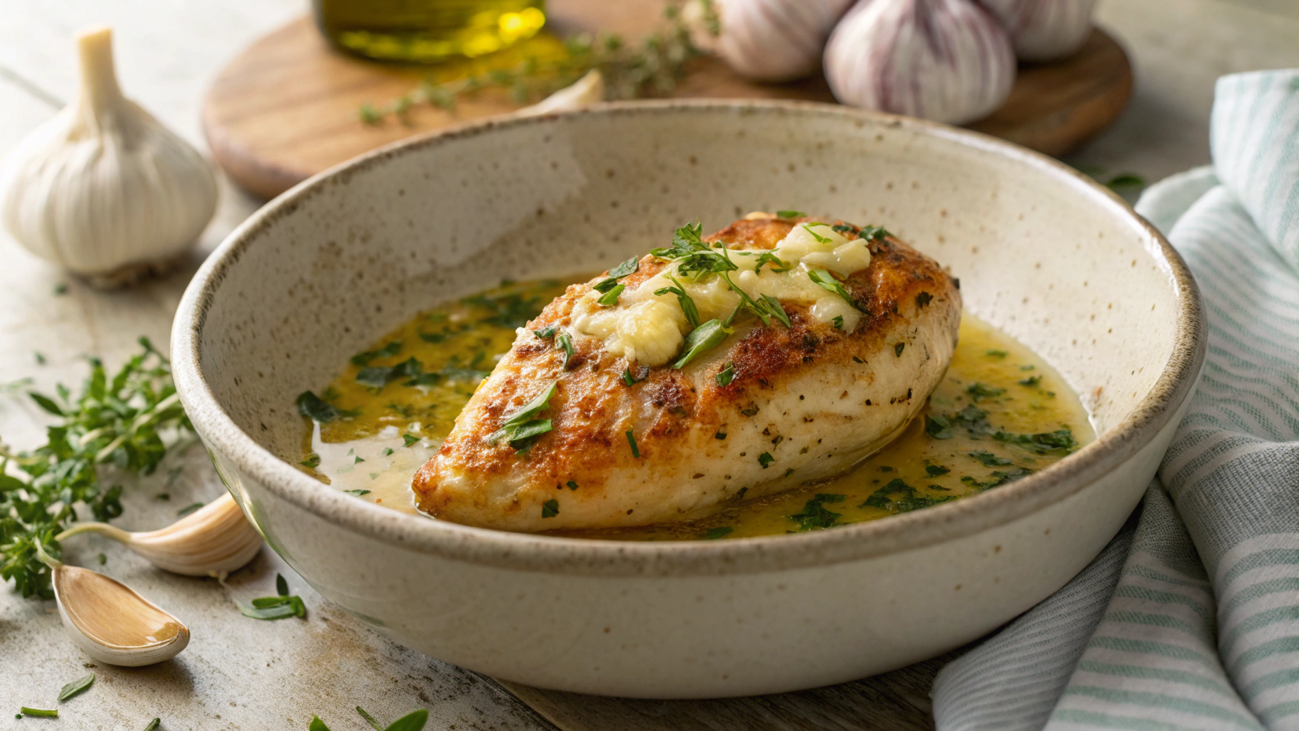 Keto 5 Ingredient Garlic Parmesan Chicken Breasts