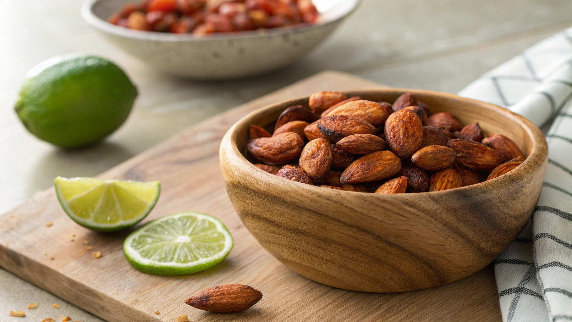 Keto Air Fryer Chili Salt and Vinegar Almonds