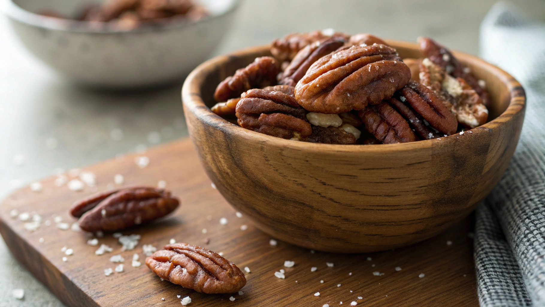 Keto Air Fryer Flour Salted Pecans