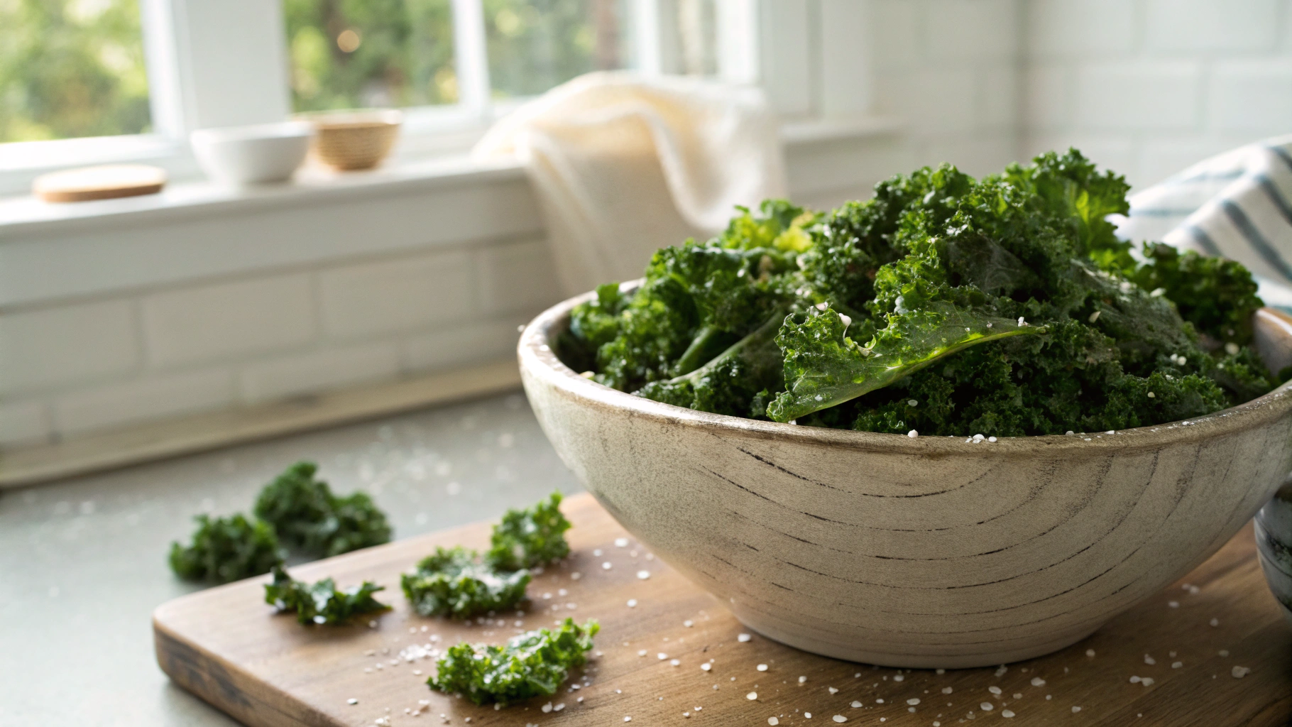 Keto Air Fryer Kale Chips