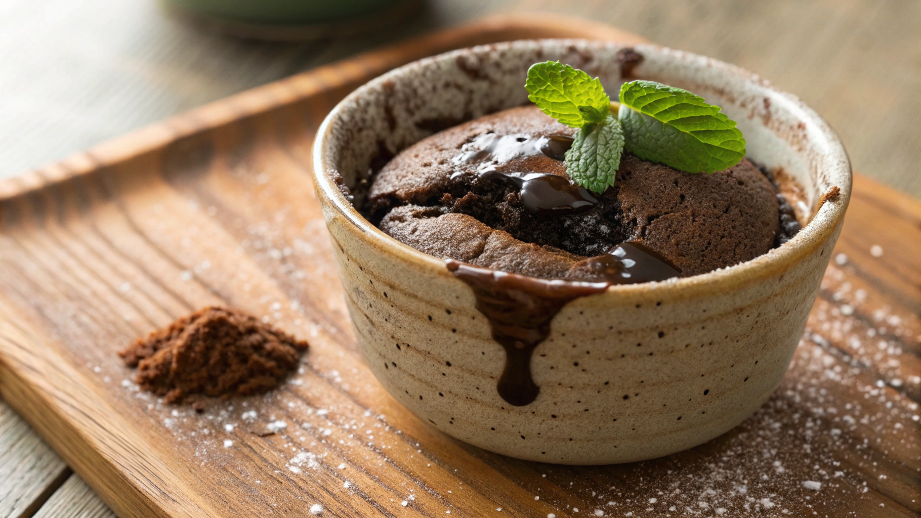 Low Carb Air Fryer Molten Lava Mug Cake