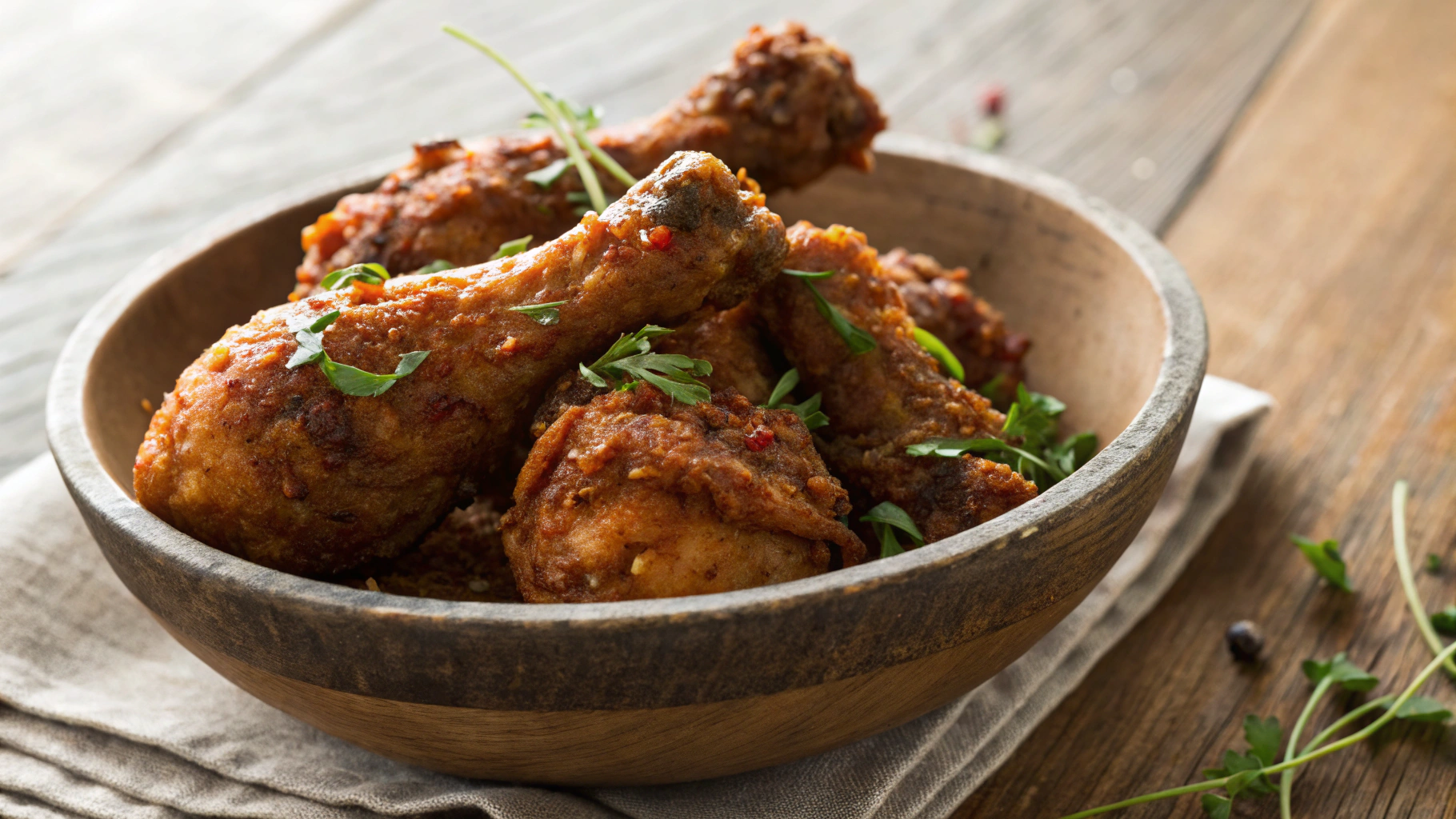 Keto Air Fryer Nashville Hot Fried Chicken Drumsticks