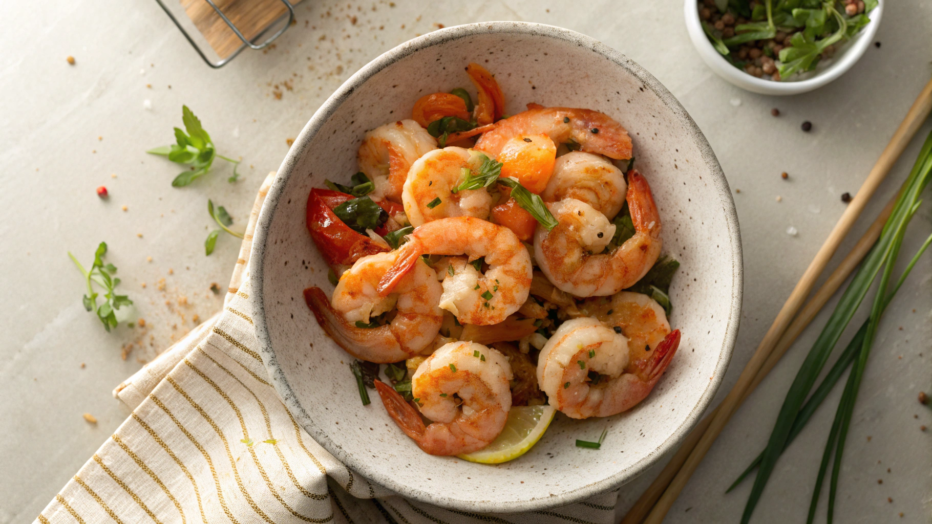 Keto Air Fryer Salt and Pepper Shrimp
