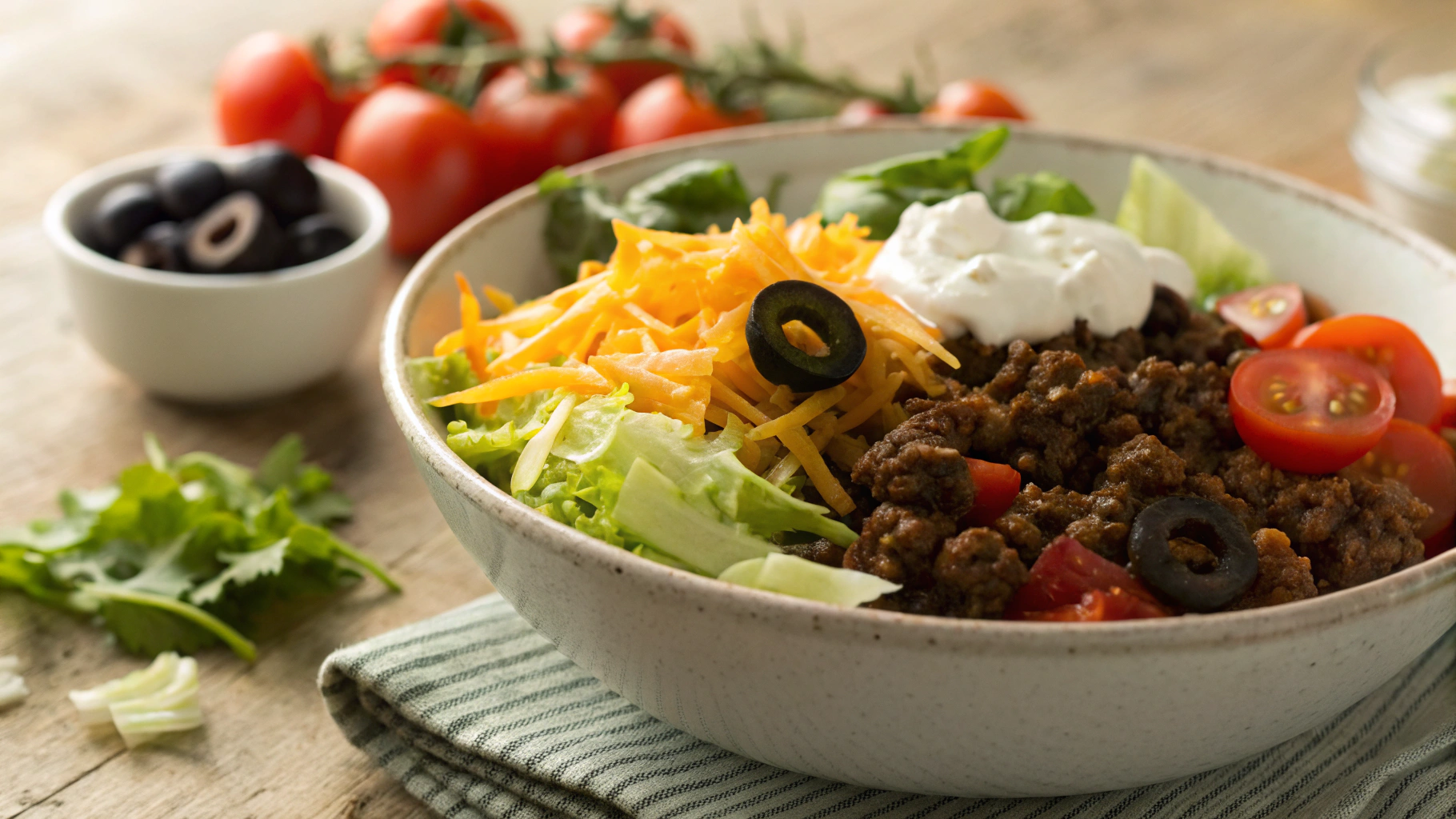 Keto Air Fryer Taco Bowls