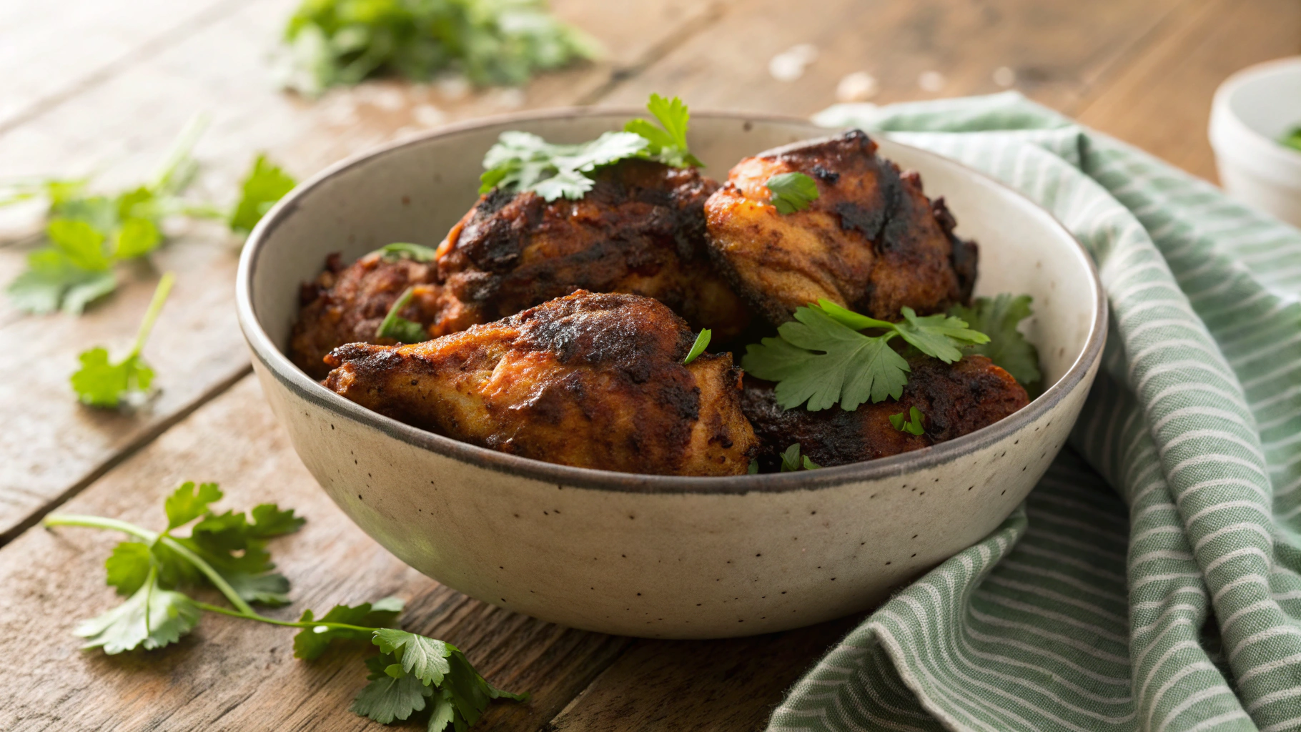 Keto Air Fryer Tandoori Chicken Thighs