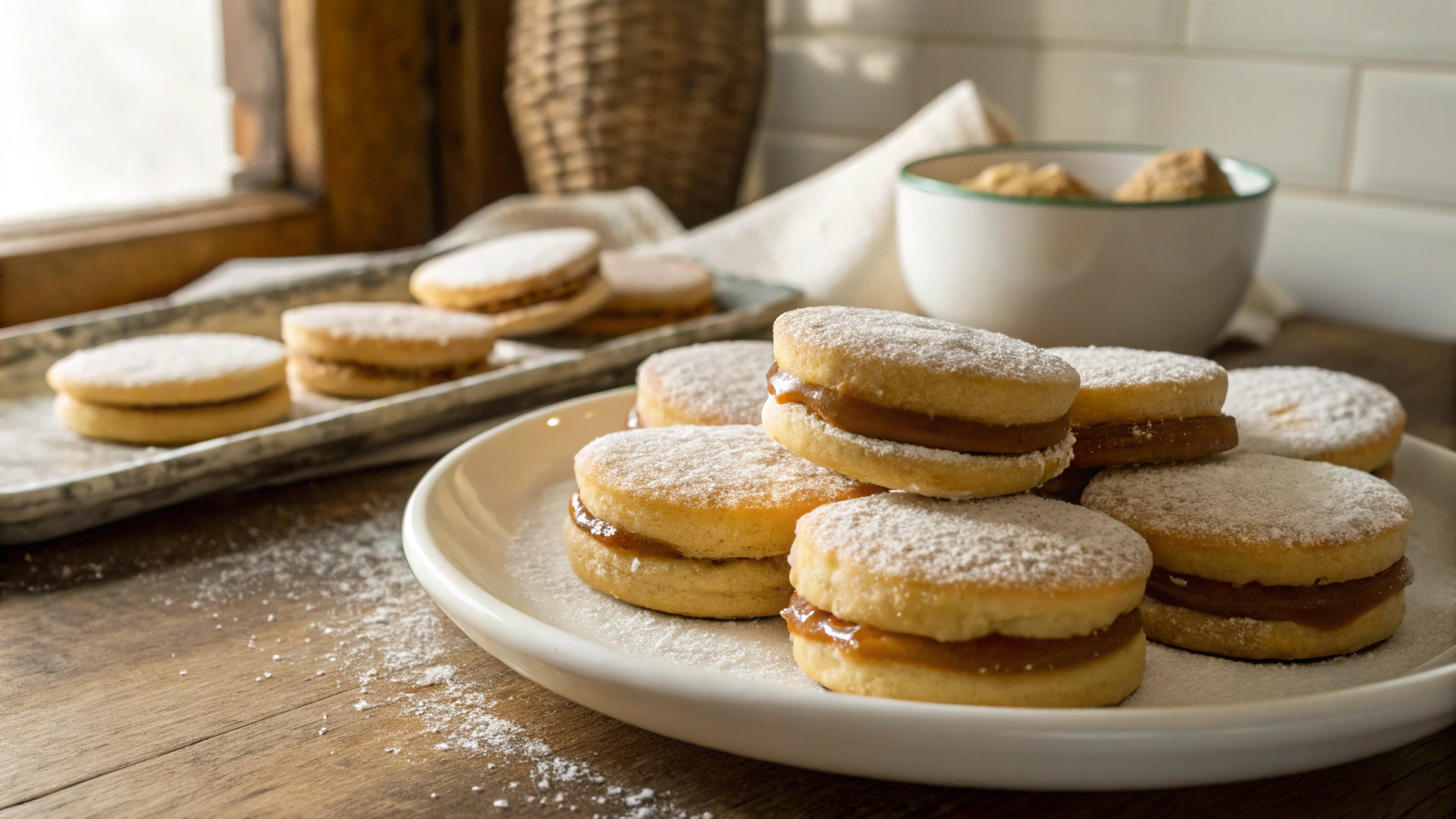 Keto Alfajores ( Dulce de Leche Sandwich Cookies)