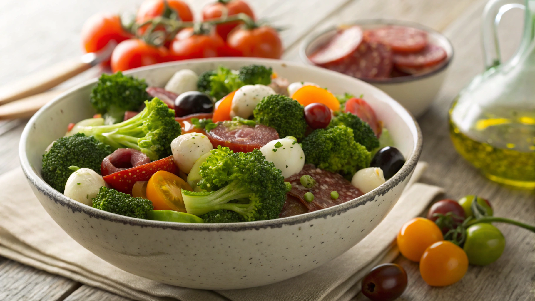 Keto Antipasti Broccoli Salad