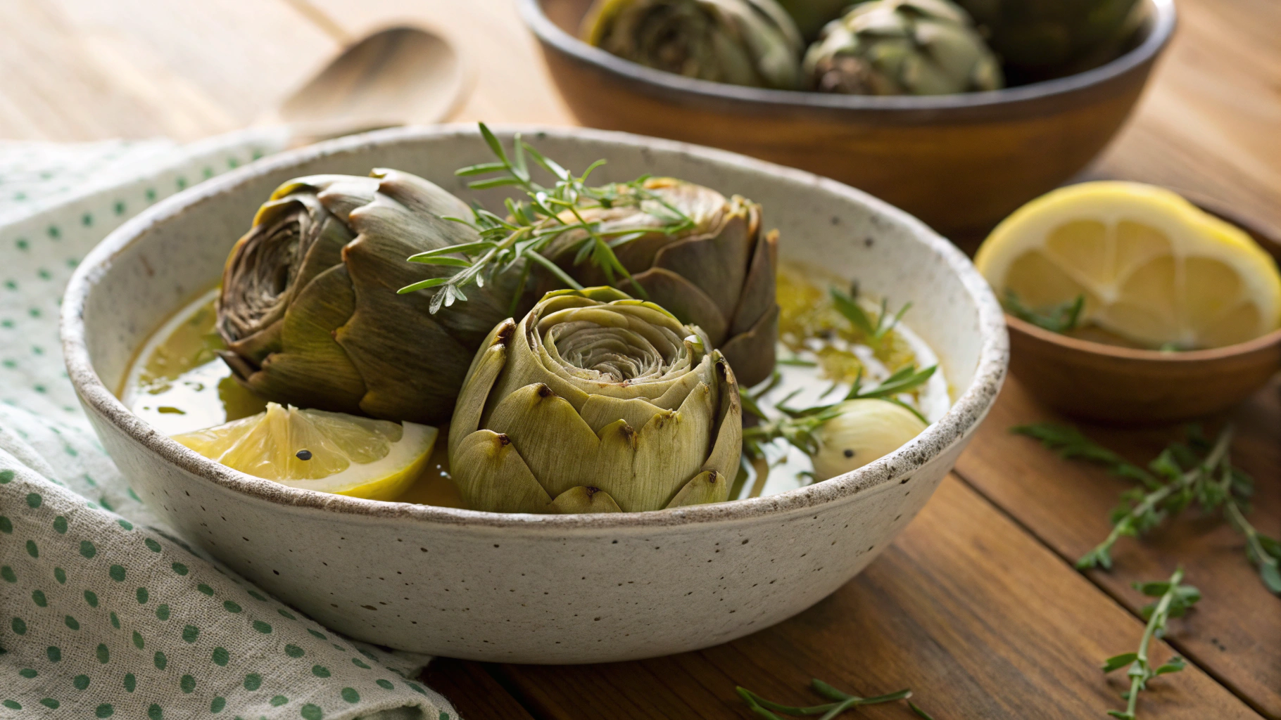 Keto Artichokes with Lemon Dressing
