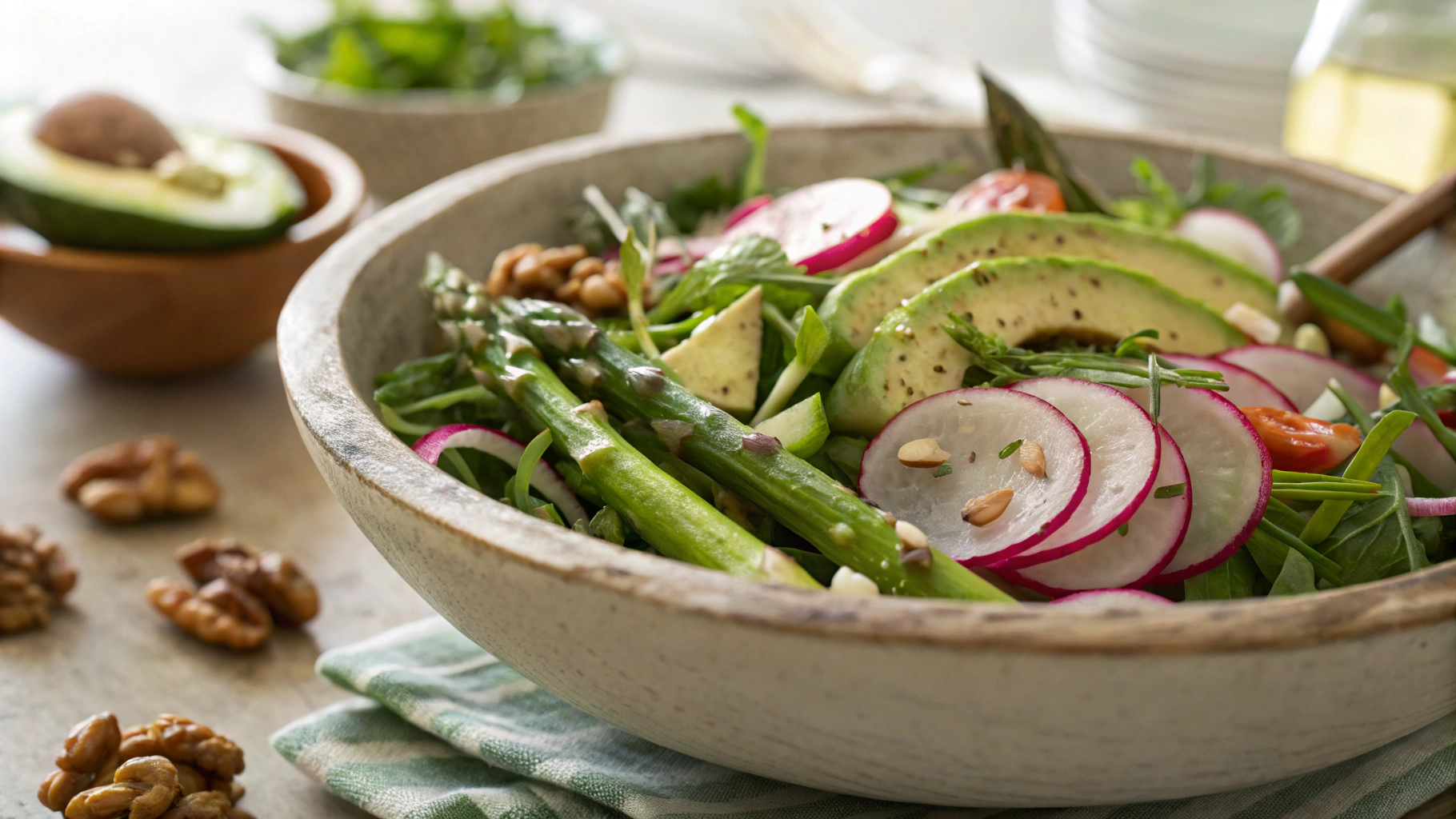 Keto Asparagus and Radish Salad