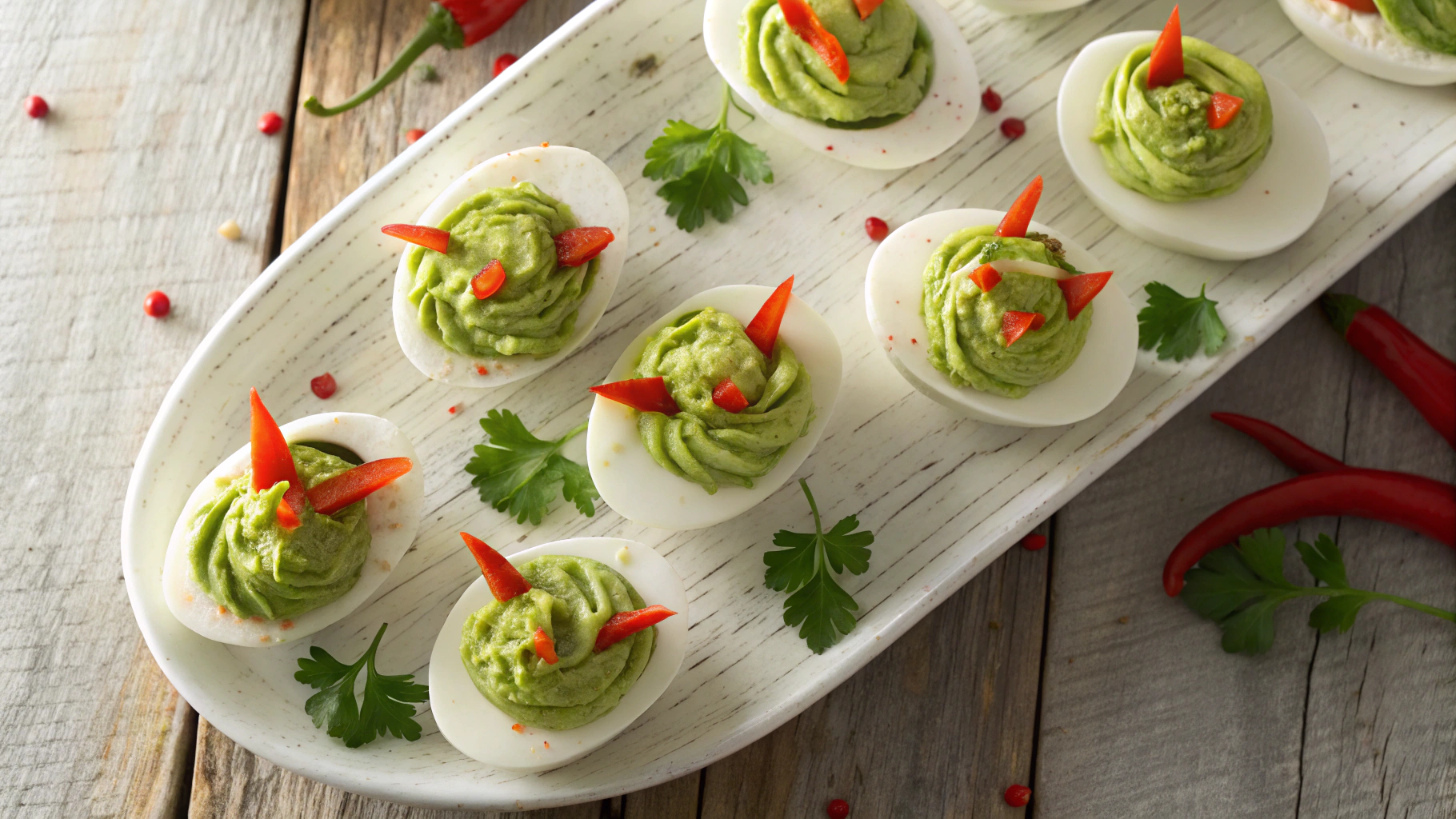 Keto Avocado "Devil" Eggs