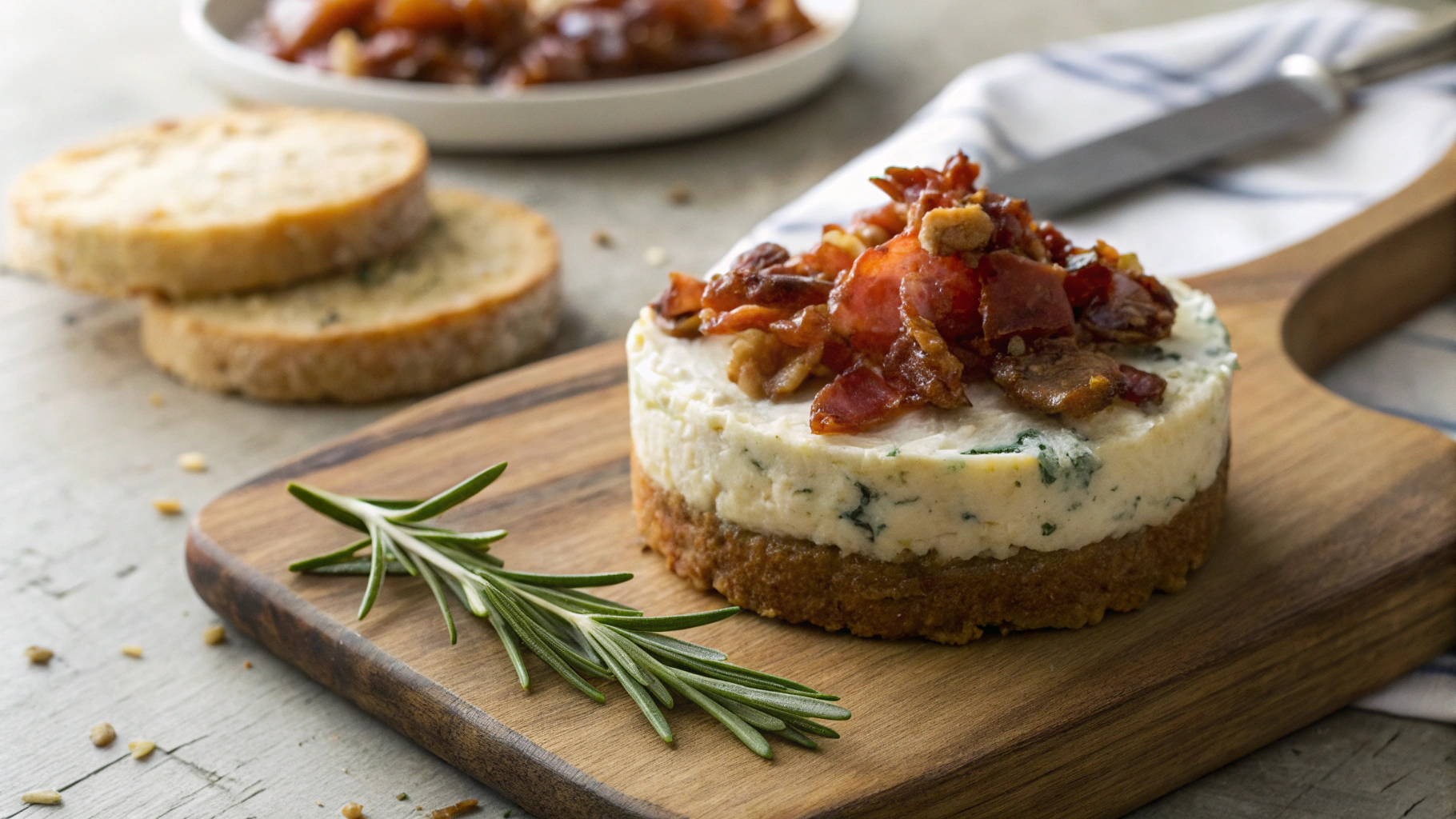 Keto Bacon And Blue Cheese Cake