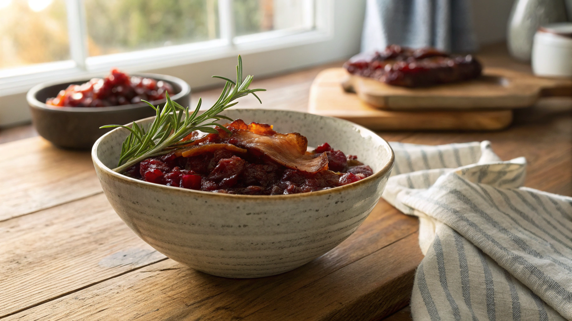 Low Carb Bacon and Cranberry Sauce