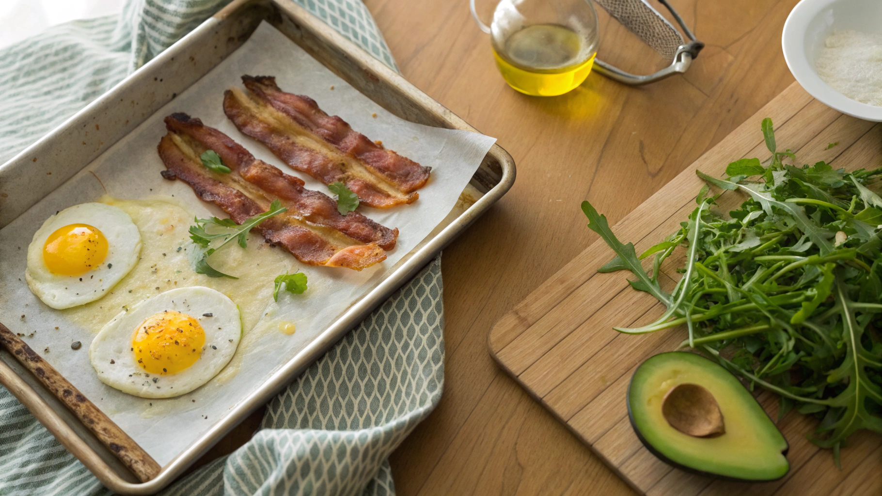 Keto Bacon and Eggs Plate