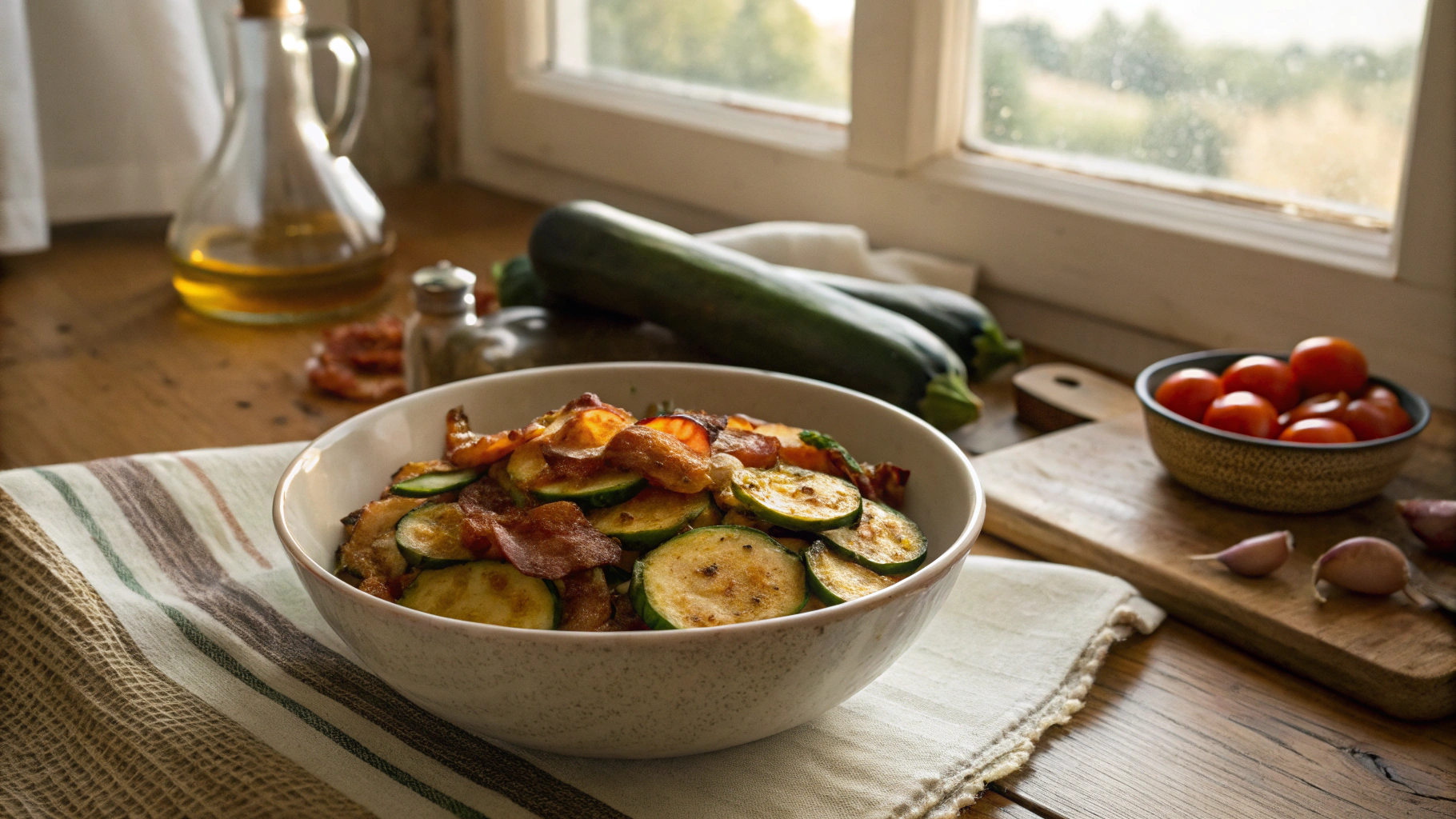 Keto Bacon and Zucchini Strips