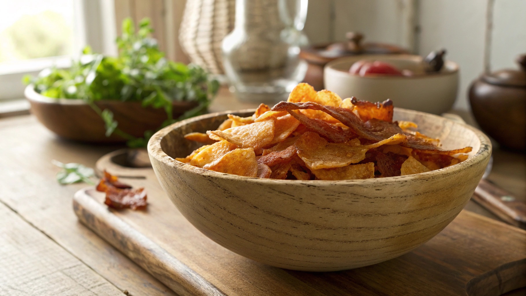 Keto Bacon Cheddar Crisps