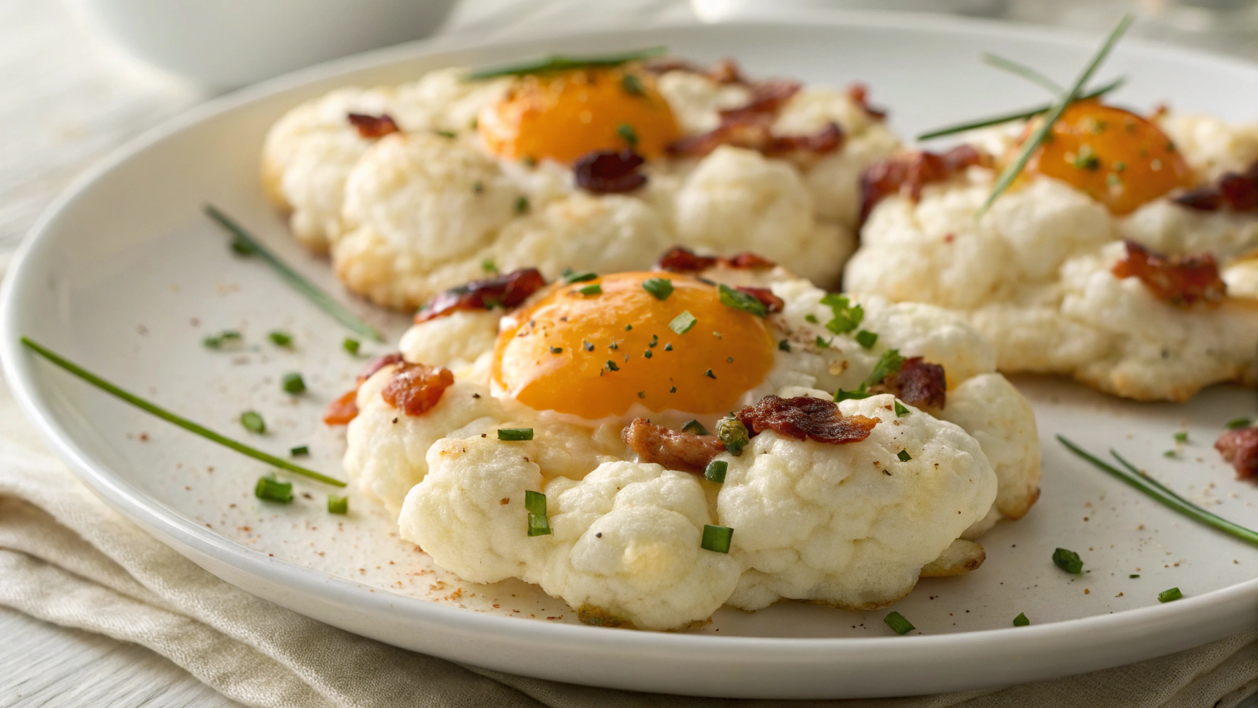 Keto Bacon Cheddar Egg Clouds
